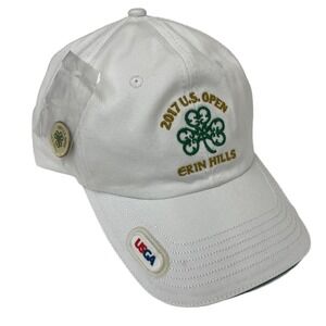 USGA 2017 US Open Erin Hills Golf Club Hat White Adjustable Cap + Ball Marker **